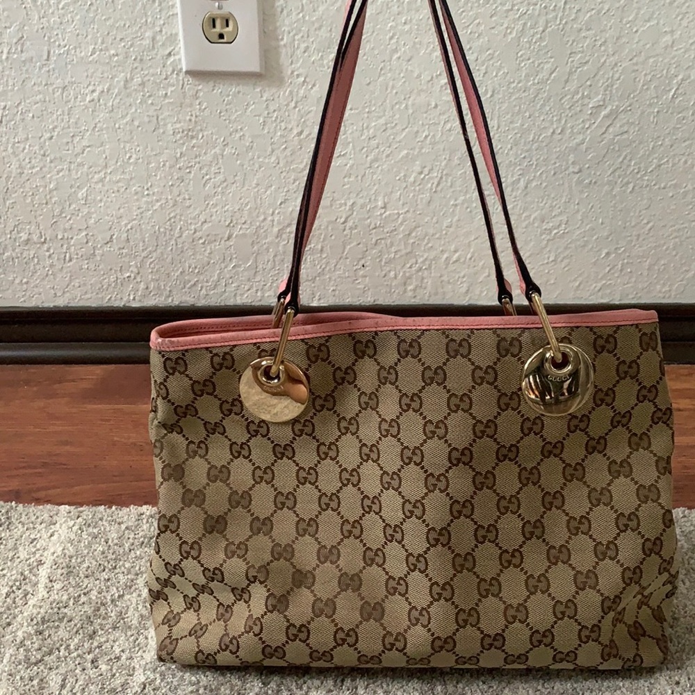 Gucci Monogram With Pink Leather